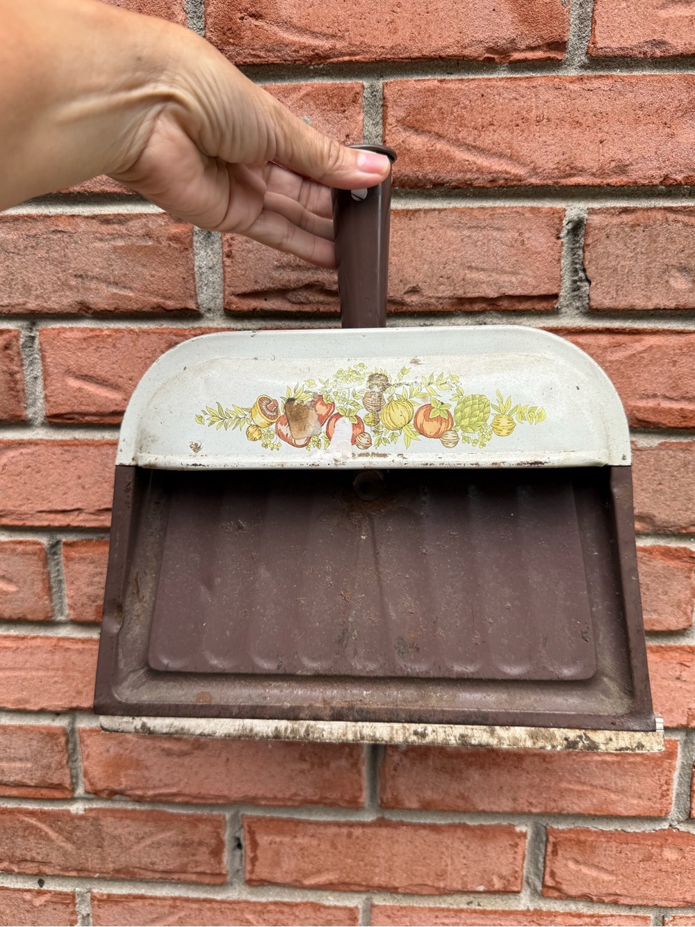 Grandmacore Vintage Metal "Spice of Life" Dust Pan - Ballonoff.